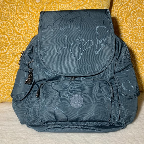 Kipling Handbags - NWT Kipling City Pack Small Backpack in Nocturnal Green Jacquard